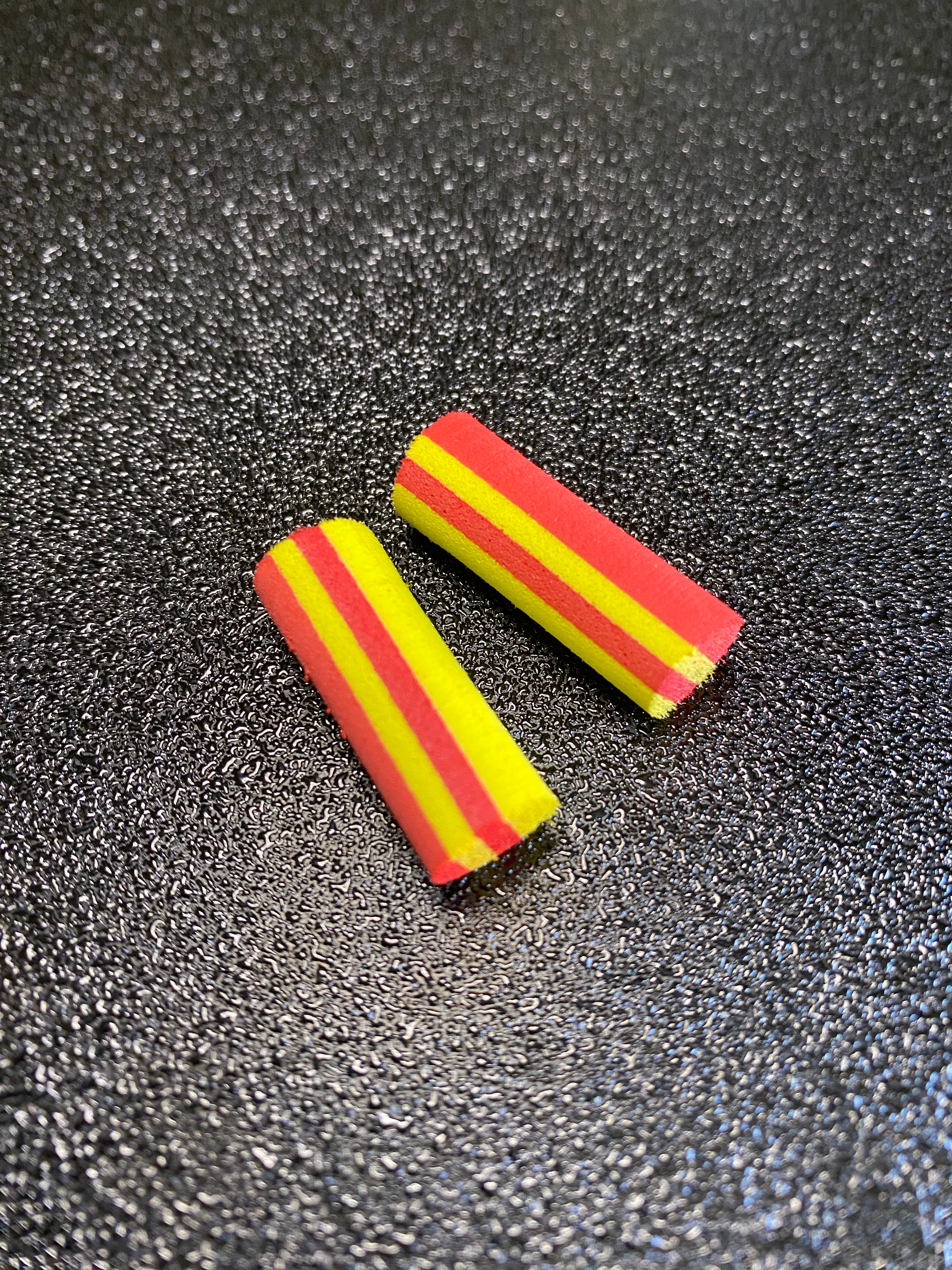 Mousse 10mm jaune rouge x2