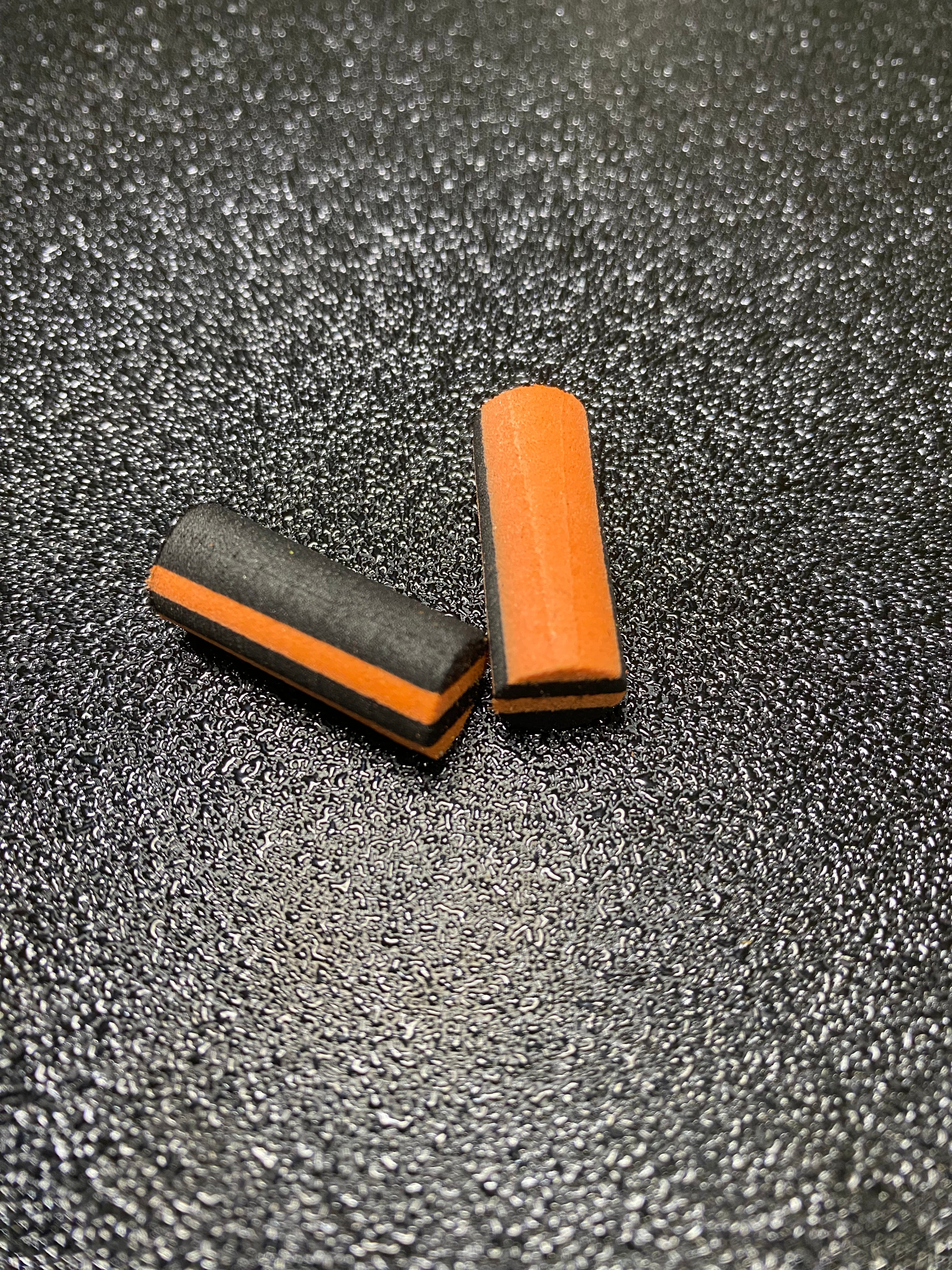 Mousse 10mm orange noir x2