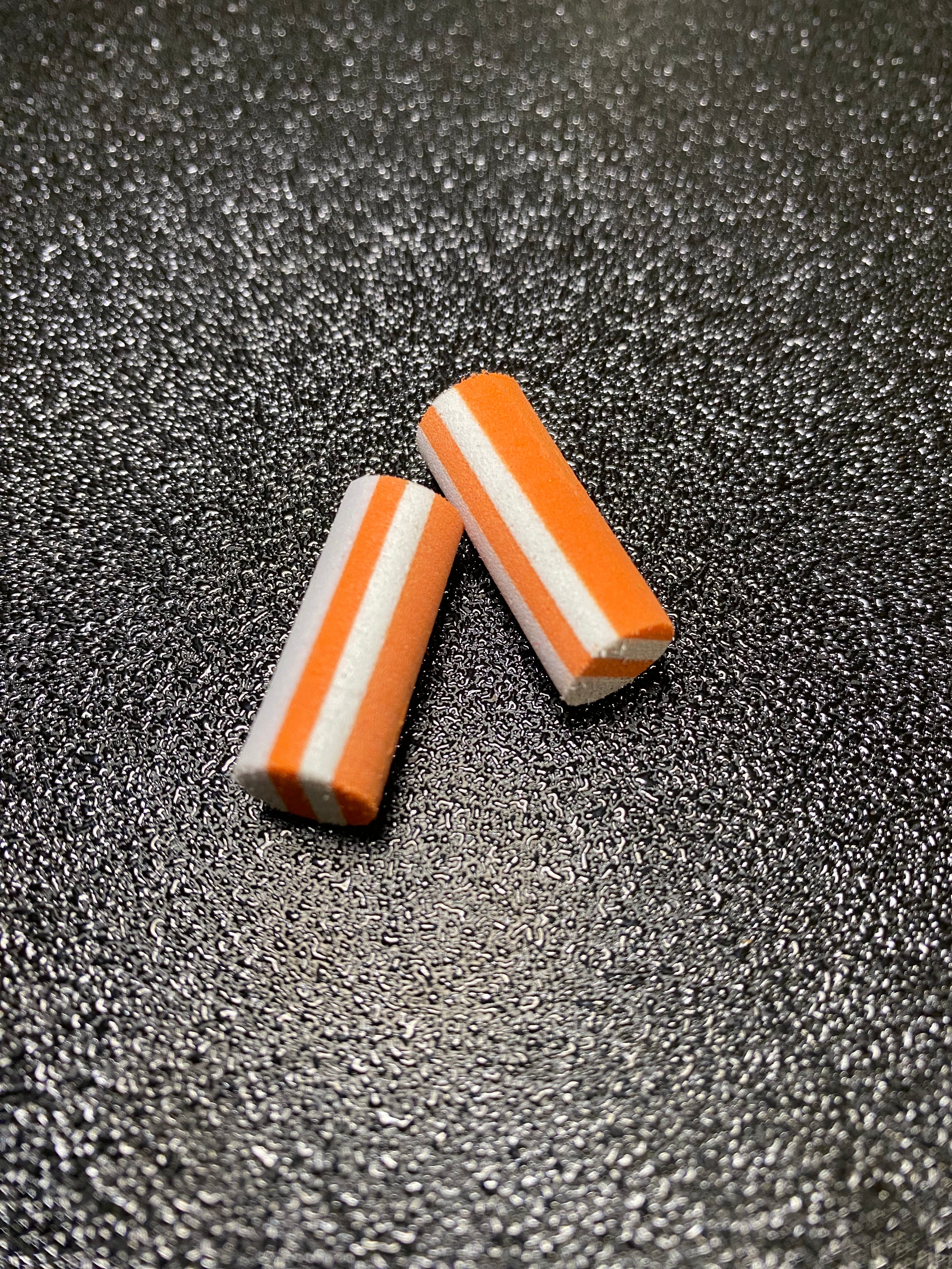 Mousse 10mm orange blanc x2