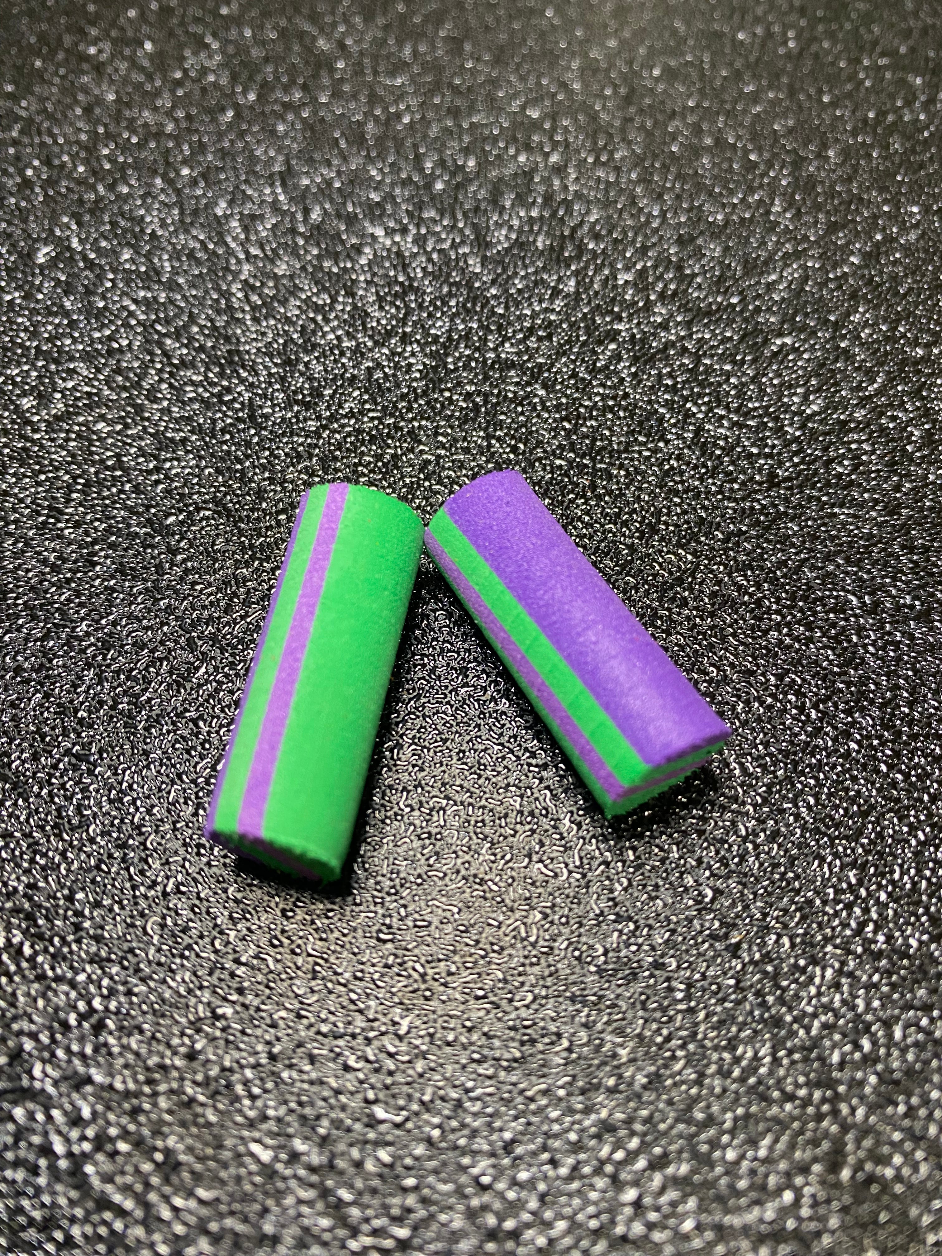 Mousse 10mm vert violet x2