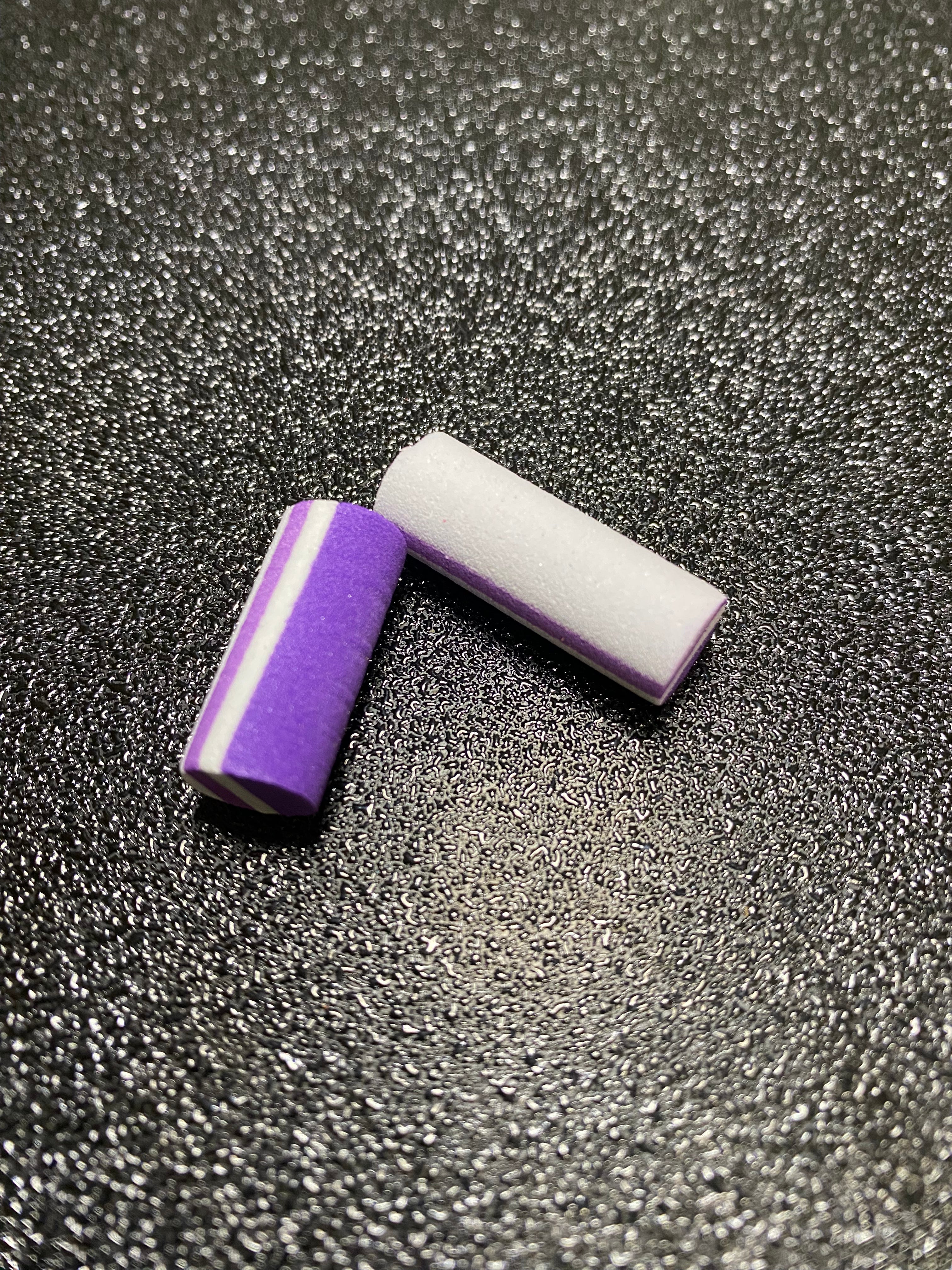 Mousse 10mm blanc violet x2