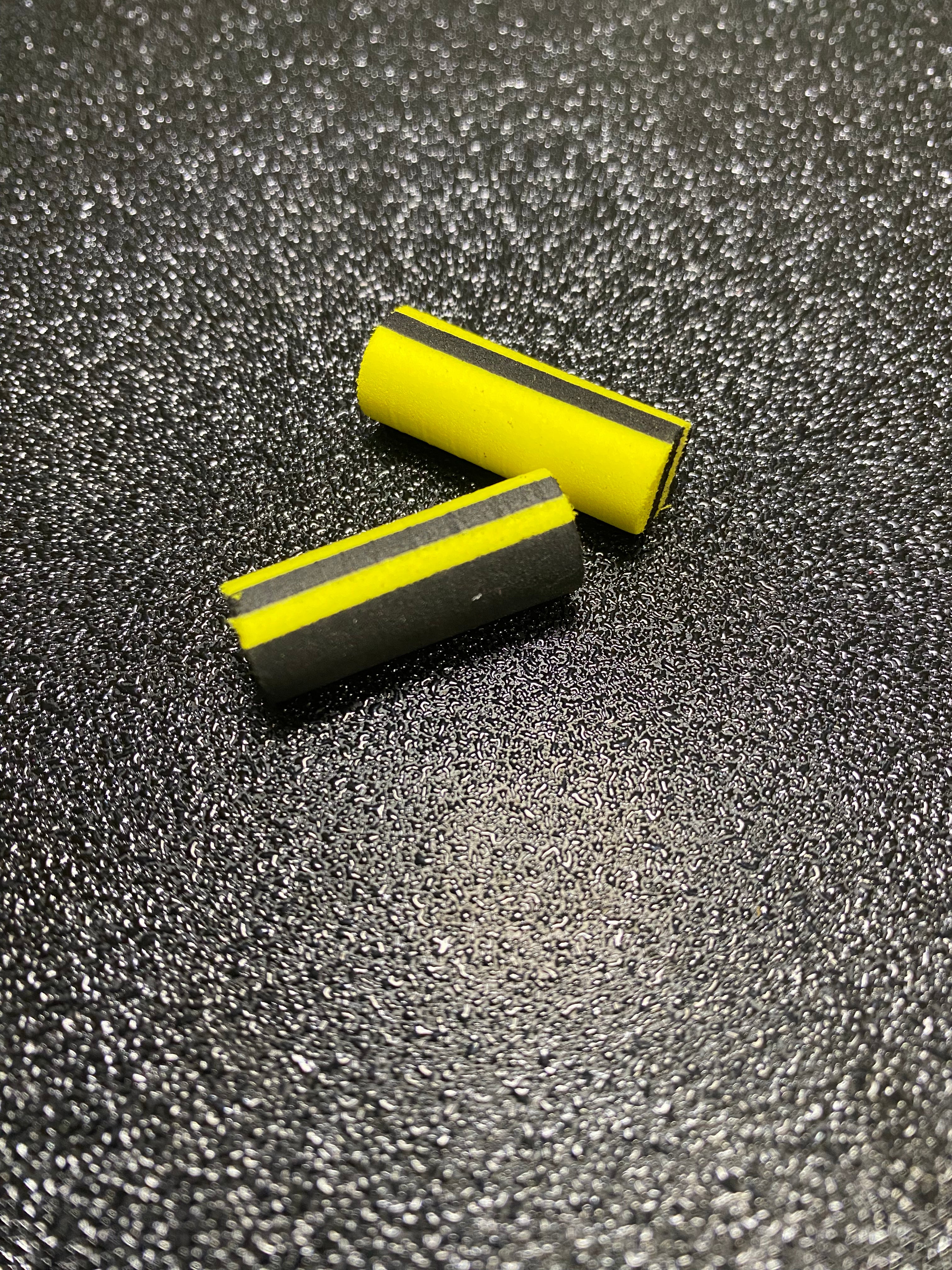 Mousse 10mm jaune noir x2