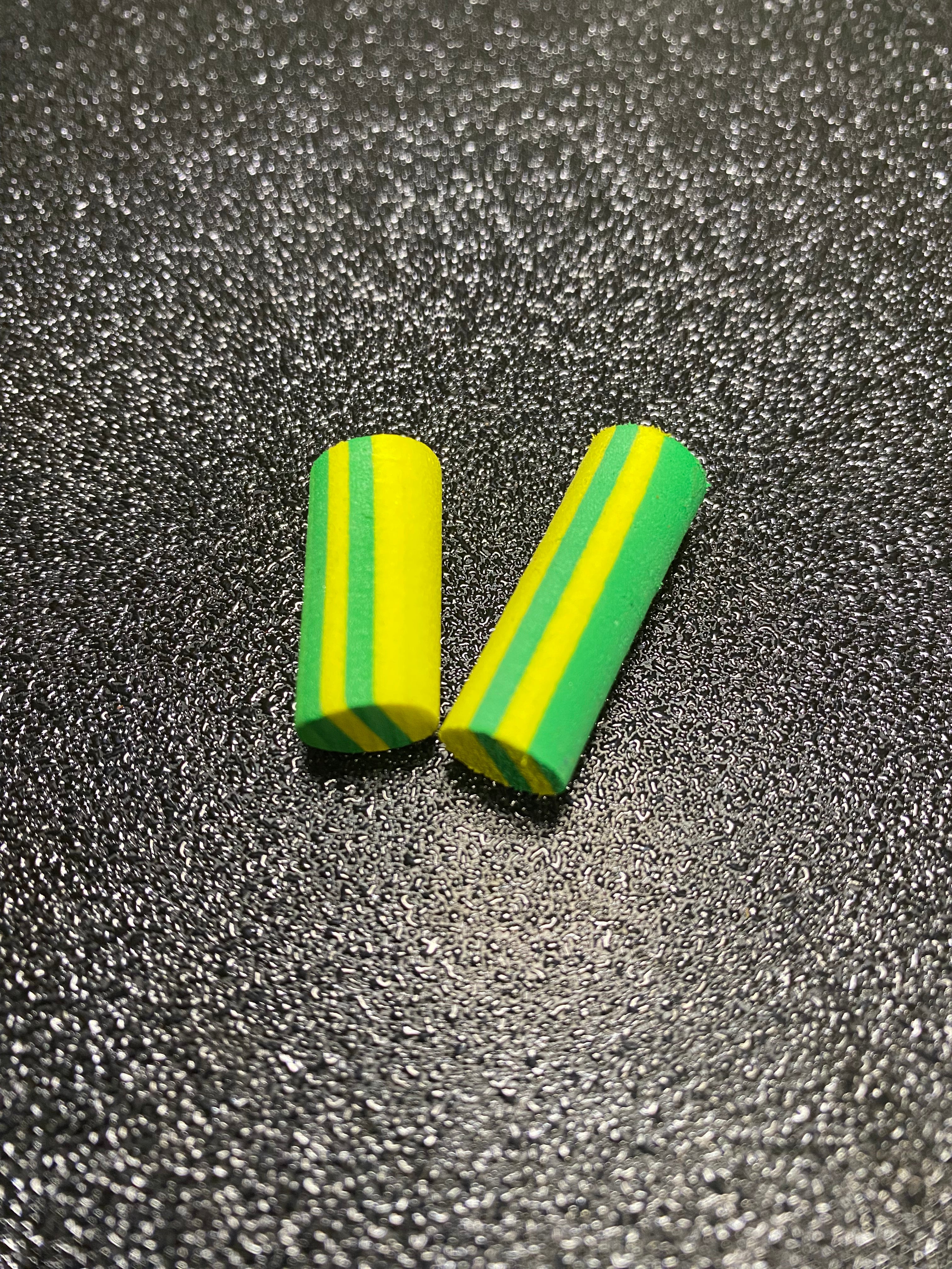 Mousse 10mm jaune vert x2